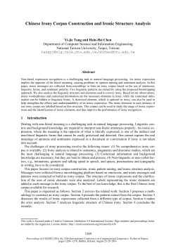 Chinese Irony Corpus Construction and Ironic Structure Analysis