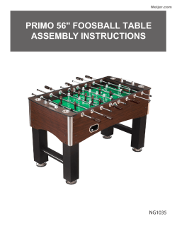 primo 56" foosball table assembly instructions