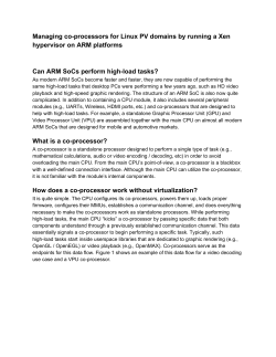 Managing coprocessors for Linux PV domains by