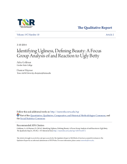 Identifying Ugliness, Defining Beauty - NSUWorks