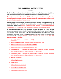 THE SECRETS OF ANCESTRY.COM