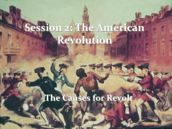 Session 2: The American Revolution