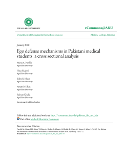 Ego defense mechanisms in Pakistani medical students: a cross