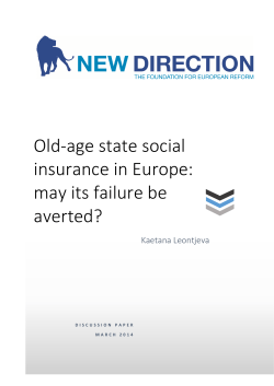 Old-age state social insurance in Europe: may its failure be averted?