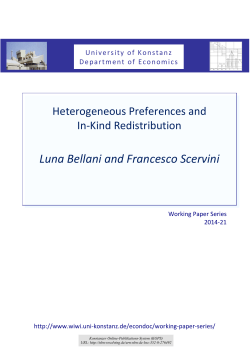 Heterogeneous Preferences and In-Kind