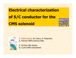Electrical characterization of S/C conductor for the