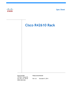 Cisco R42610 Rack Spec Sheet