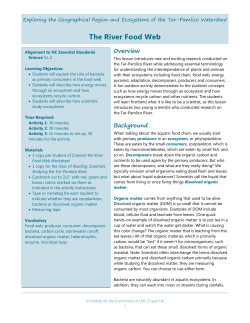 The River Food Web - UNC Institute for the Environment