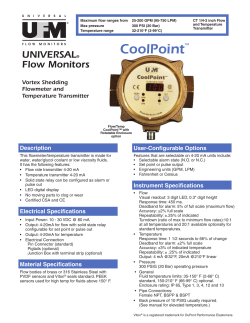 Temperature CoolPoint - Universal Flow Monitors