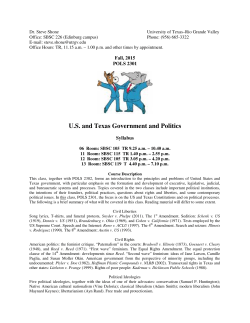 Syllabus - University of Texas Rio Grande Valley