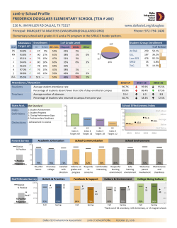 2016-17 School Profile FREDERICK DOUGLASS ELEMENTARY