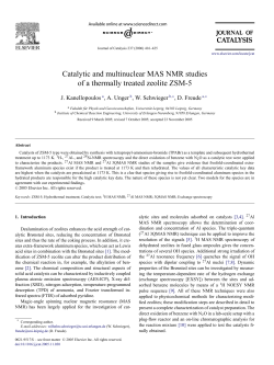 Catalytic and multinuclear MAS NMR studies of a thermally treated