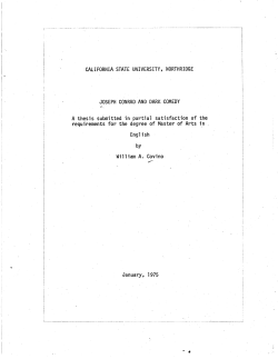 Joseph Conrad and dark comedy