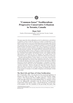 11. "Common&ndash;Sense" Neoliberalism: Progressive Conservative