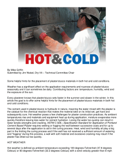 By Mike Griffin Submitted by Jim Nisted, Dry-Vit