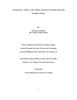 TRADITIONAL AFRICAN ART FORMS: SOURCES OF