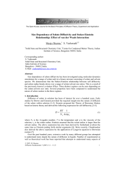 Size Dependence of Solute Diffusivity and Stokes