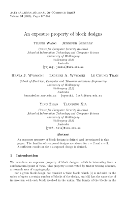 An exposure property of block designs