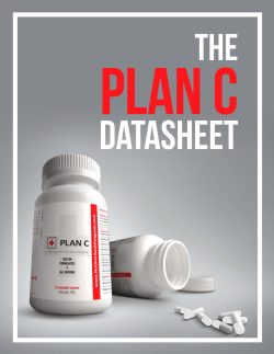 Plan C Datasheet - Because No One Likes a Hangover