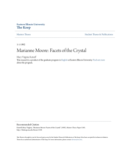 Marianne Moore: Facets of the Crystal - The Keep