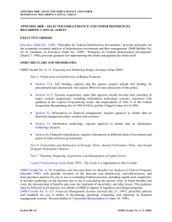 appendix 300b - selected omb guidance and other references