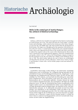 bricks - Historische Arch&auml;ologie