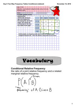 Day 6 Two Way Frequency Tables Conditional.notebook