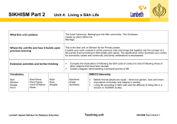 SIKHISM Part 2 Unit 4