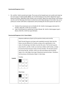 Constructed Response L.8.A.1 1. Mr. and Mrs. Smith recently had a