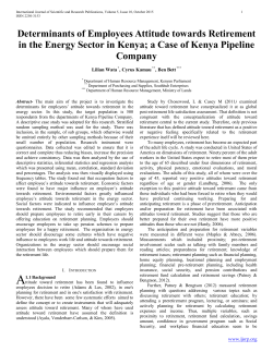 Determinants of Employees Attitude towards Retirement in the