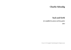 Toy Piano - Charlie Sdraulig