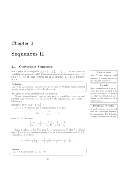 Sequences II