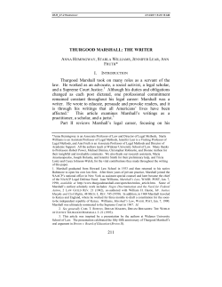 thurgood marshall: the writer