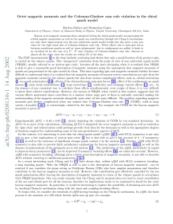 Octet magnetic moments and the Coleman