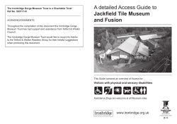 A detailed Access Guide to Jackfield Tile Museum and Fusion