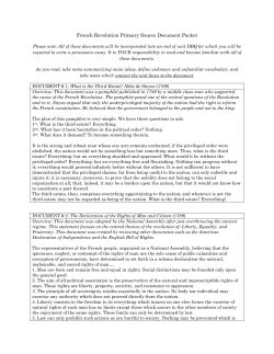 French Revolution Primary Source Document Packet