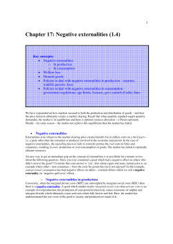 Chapter 17: Negative externalities (1.4)