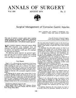ANNALS OF SURGERY