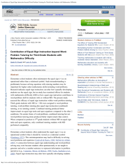 Contribution of Equal-Sign Instruction beyond