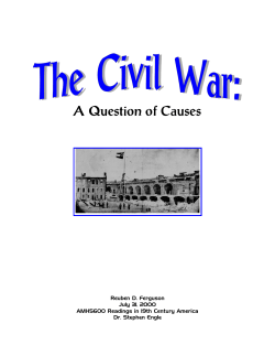 The Civil War: A Question of Causes