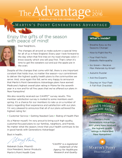 The Advantage Newsletter Fall 2016
