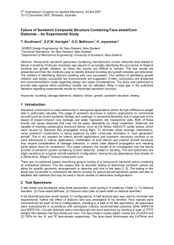 Failure of Sandwich Composite Structure Containing