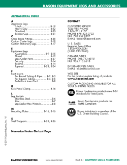 kason equipment legs and accessories