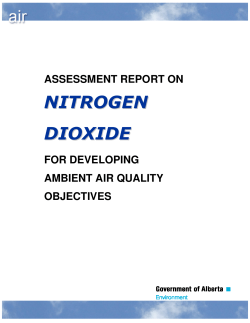 Assessment Report on Nitrogen Dioxide for Developing Ambient Air