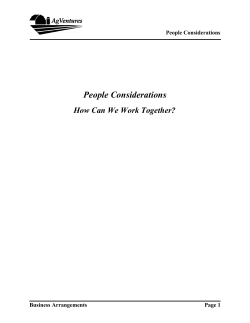 People Considerations