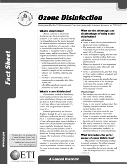 Ozone Disinfection - National Environmental Services Center