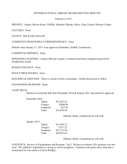 JEFFERSON PUBLIC LIBRARY BOARD MEETING MINUTES