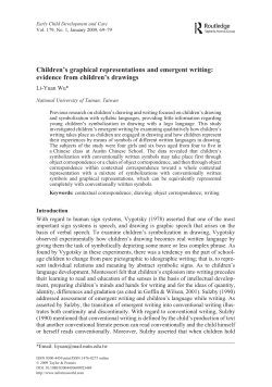 Children`s graphical representations and emergent
