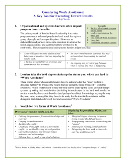 Countering Work Avoidance