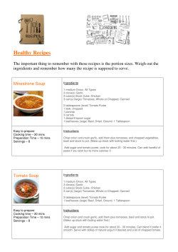 Healthy Recipes - The Yellow Practice
